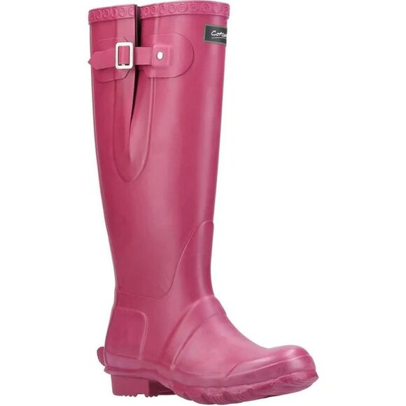 Cotswold Shoes - Cotswold Unisex Adult Windsor Tall Galoshes / Berry